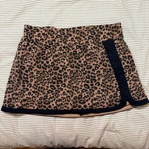 JoyLab Animal Print Mini Skirt with Black Trim